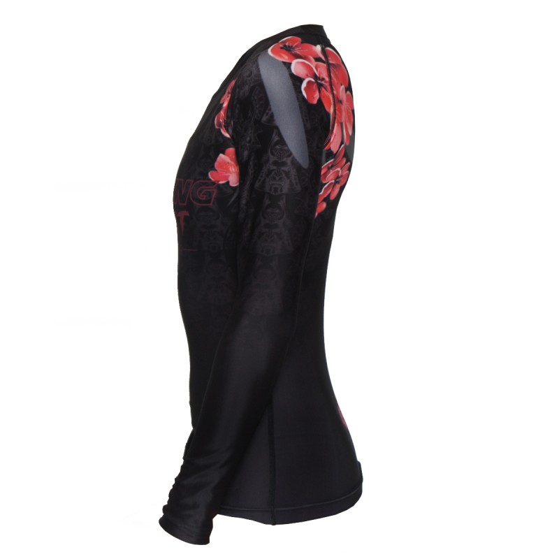Rashguard manches longues femme FIGHTING SPIRIT, élément bois.