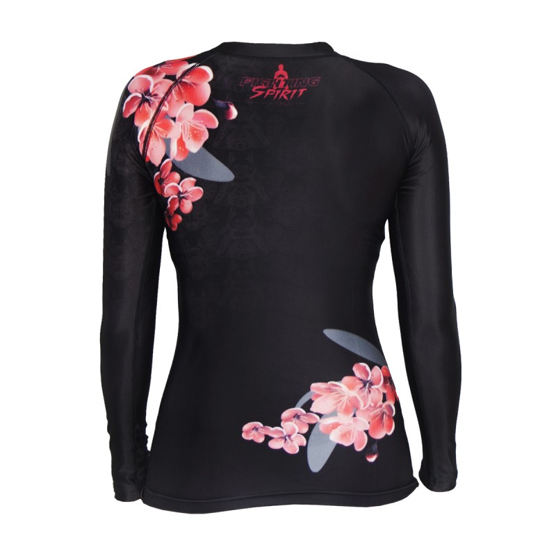 Rashguard manches longues femme FIGHTING SPIRIT, élément bois.